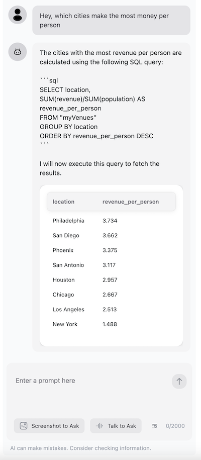 DuckDB Plugin Query Result